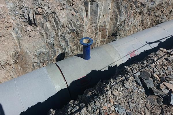 Prefabricados Delta fournit à Huelva un tuyau de béton pre-contraint ame en tôle et joint élastique à l'irrigation