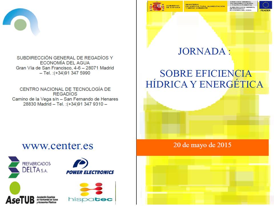 Prefabricados Delta es ponente en la jornada técnica sobre Tecnología para alcanzar la eficiencia hídrica y energética en los regadíos del CENTER 2015