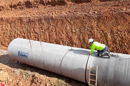 Prefabricados Delta completes the supply of the main pipeline for the Irrigation Modernization Project in the irrigable zone dependent on the Canal del Páramo Bajo. Sector VII and VIII (León-Zamora)